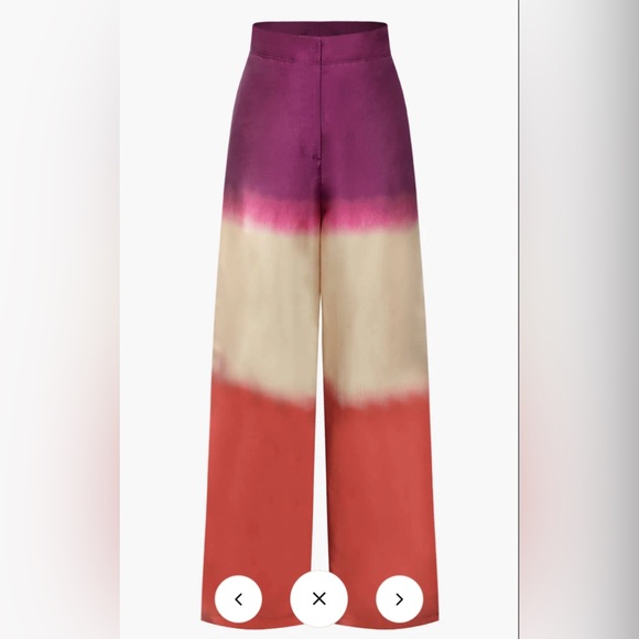 Micas Size Medium Ombre High Waisted Satin Straight Leg Pants NWT - Picture 3 of 11